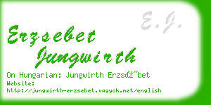 erzsebet jungwirth business card